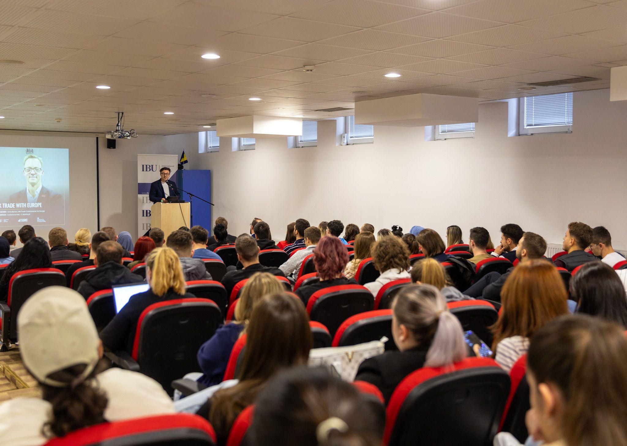 HM Trade Commissioner Chris Barton Delivers Insightful Lecture on UK-EU Trade Dynamics at International Burch University