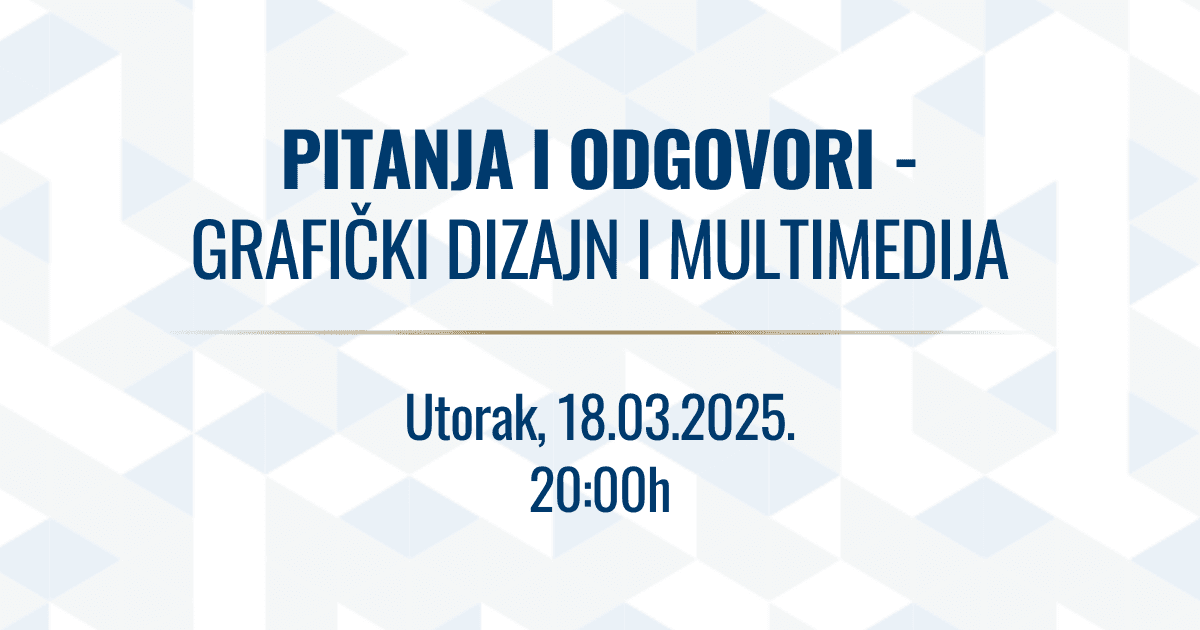 Pitanja i odgovori - Grafički dizajn i multimedija
