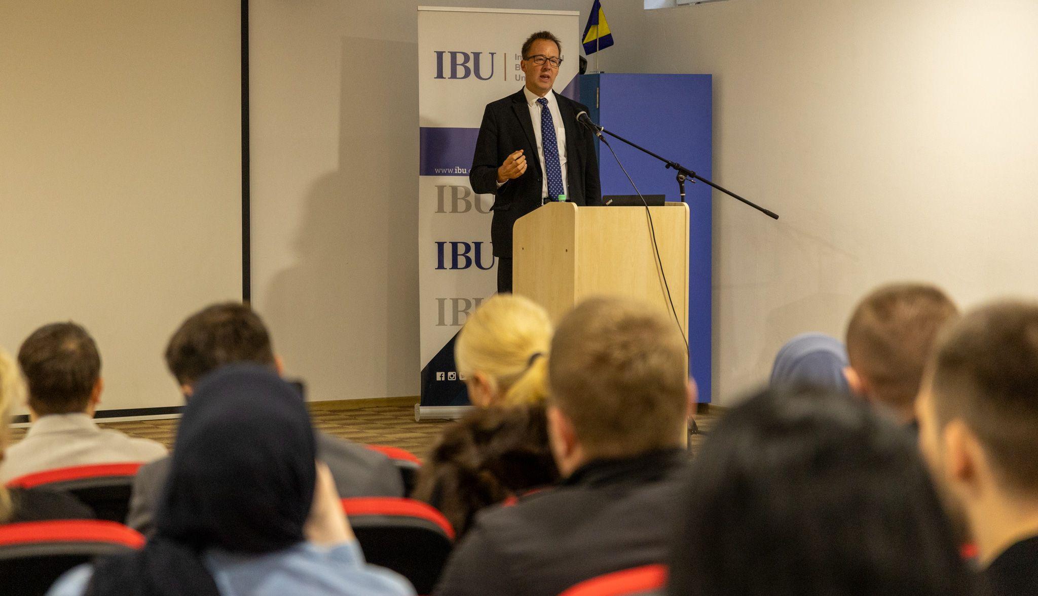 HM Trade Commissioner Chris Barton Delivers Insightful Lecture on UK-EU Trade Dynamics at International Burch University